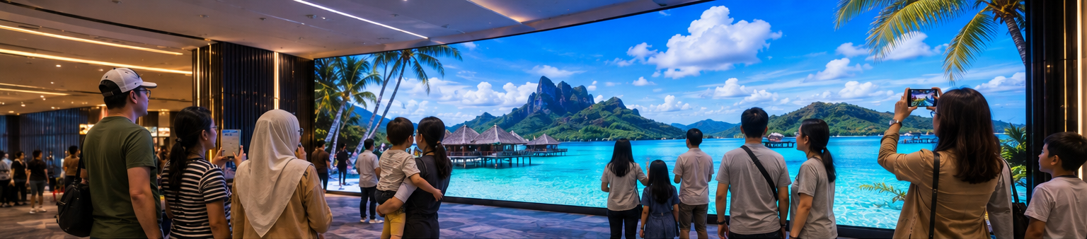 Wide LED screen display